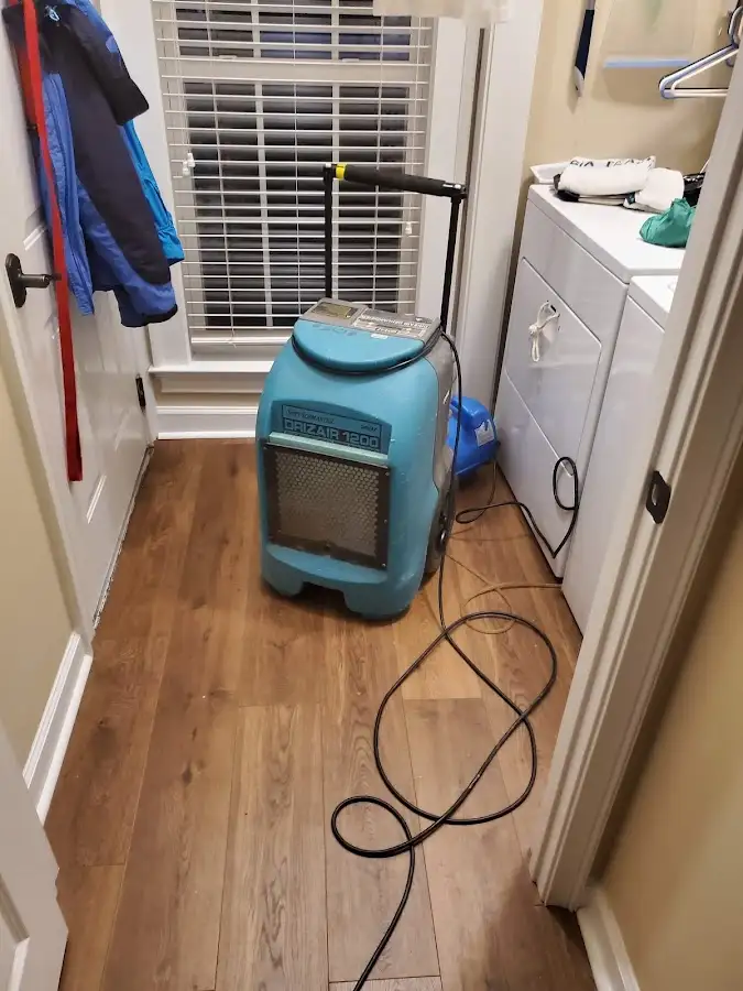 Commercial dehumidifier deployed for Flood Damage Cleanup in Rockwall