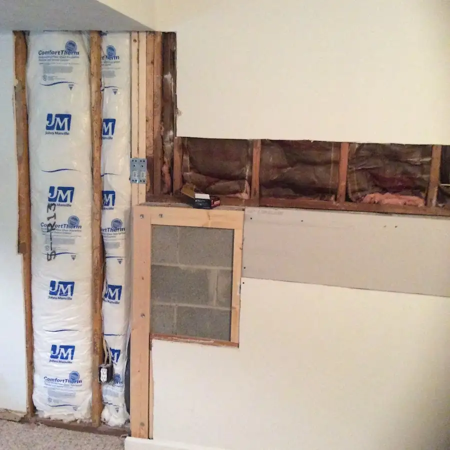 Wall insulation replacement during Contents Cleaning & Restoration in Rockwall
